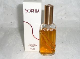 Vintage Coty Sophia Cologne Concentrate Spray 1 FL oz Fragrance