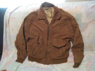 Vintage Mens Size 42 Members Only Taupe Leather Jacket L K