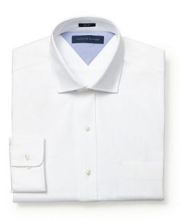 Tommy Hilfiger Dress Shirt, White Long Sleeve Dress Shirt   Mens Dress