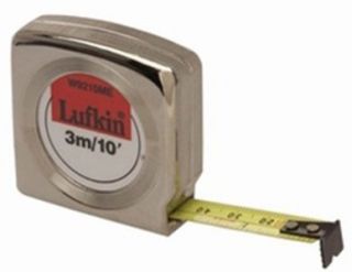 10ft Lufkin Power Return Tape Measure Rule 3M 10 Chrome W9210ME
