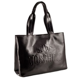 Love Moschino Medium Shopping Bag Glossy with Logo New Collection Best