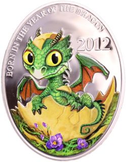 Niue 2012 1$ Lunar Calendar Year of The Dragon Baby Dragon