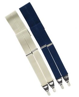 Club Room Suspender, Clip On Tonal Textured Center