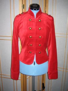 Divided Velvety Military Jacket Black or Red Size 4