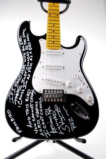 Lynyrd Skynyrd Autographed Guitar w/ Lyrics JSA Product Image