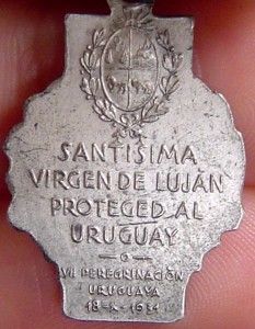 Piligrimage to Virgin of Lujan in Argentina Medal by s Johnson