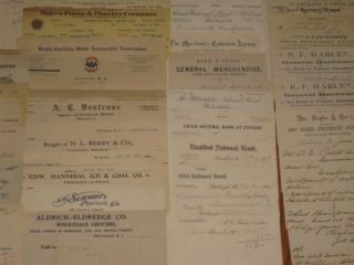 Ephemera Lot 151 Old Paper Receipts Billheads Letterheads 1883 1928