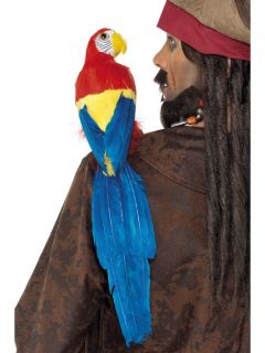 Parrot Lifelike with Elastic Holder Smiffys Fancy Dress Costume