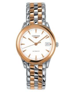 Longines Watch, Mens Swiss Automatic Flagship Diamond Accent Two Tone