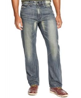 Sean John Jeans, Hamilton Embroidered Stripe Relaxed Fit Jeans