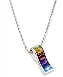 Sterling Silver Necklace, Multistone Rainbow Pendant (3 1/3 ct. t.w.)