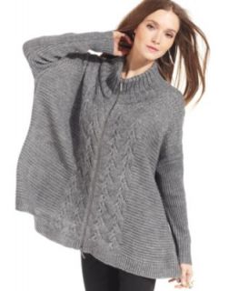 Lucky Brand Jeans Sweater, Cowl Neck Striped Poncho