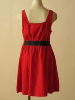 Anthropologie Maeve Red Cotton Corduroy Babydoll Dress 2