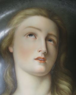 Antique Vienna Porcelain Charger Mary Magdalene