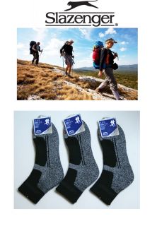 slazenger Mens Hiking Quick Dry Socks Black 3pairs