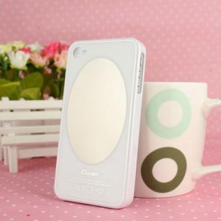 White Guoer Magic Mirror Makeup Mirror Case Cover for iPhone 4 4S