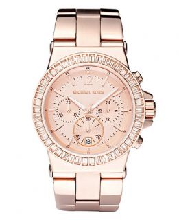 Michael Kors Watch, Womens Chronograph Dylan Rose Gold Tone Stainless