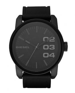 Diesel Watch, Black Silicone Strap 46mm DZ1446   All Watches   Jewelry
