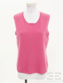 Mainbocher Pink Cashmere Sleeveless Sweater Size Extra Large