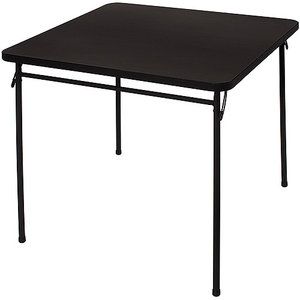 New Mainstays 34 x 34 Square Black Folding Table