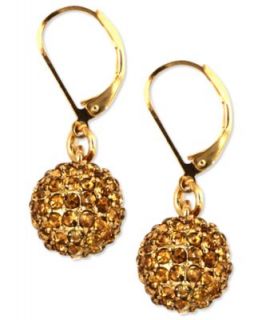 Anne Klein Necklace, Gold tone Topaz Fireball Pendant Necklace