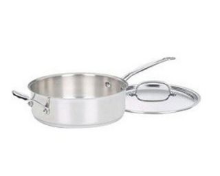 Cuisinart Chefs Classic 3 5 QRT Saute Pan with Helper Hand and Cover
