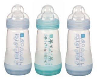 Sassy MAM Anti Colic 8 oz Baby Feeding Bottle 3 Pack
