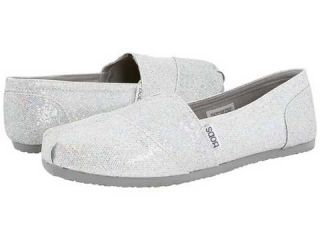 Skechers Bobs Earth Mama Silver Womens Slip on Size 9 M