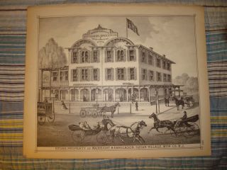 1878 Squan Now Manasquan New Jersey Antique Print Street Business