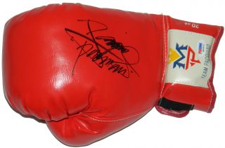 Manny Pacman Pacquiao Signed Red Team Pacquiao Boxing Glove PSA DNA