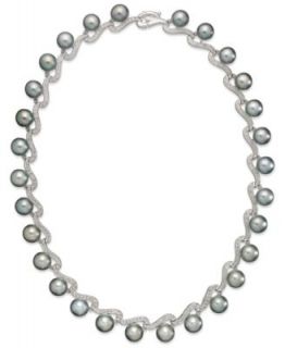 Pearl Necklace, 24 Sterling Silver Cultured Tahitian Pearl Baroque