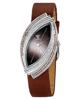 Le Vian Watch, Womens Time Duo Diamond (2 1/4 ct. t.w.) Brown Satin