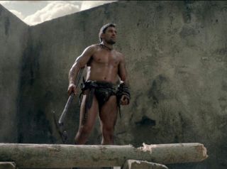 Spartacus Crixus Manu Bennett Screen Used Axe EP 206 COA