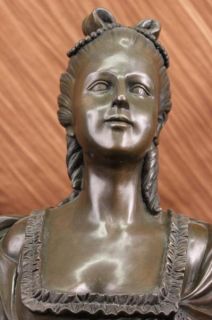 Signed Cordler Marie Antoinette French Bronze Sculpture Statue