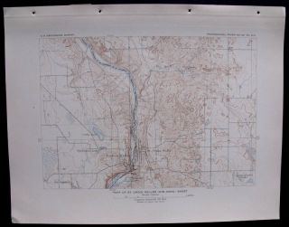 1908 Map St Croix Taylors Falls MN Wi Minnesota Wisconsin Antique Topo