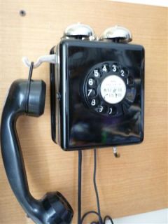 TELEFONO ANNO 1959 MURO WEIDMANN IN FERRO NERO PERFETTO   Clicca l