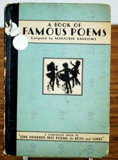 Vintage 1931 A Book of Famous Poems by Marjorie Barrows Product Image