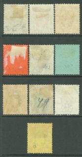 HONG KONG  1904 06. Stanley Gibbons #78//96 All diff. group of 4 Mint