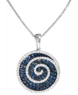 Bella Bleu by Effy Collection 14k White Gold Necklace, Blue and White