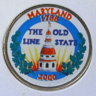 2000 Maryland Colorized State Quarter D