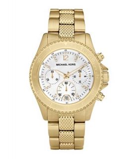 Michael Kors Watch, Womens Chronograph Gold Tone Stainless Steel