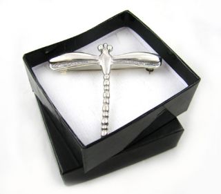 Sterling 925 Taxco Silver Dragonfly Brooch Pin Dragon Fly in Gift Box