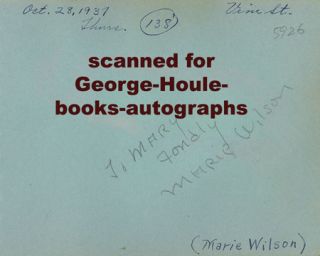 Marie Wilson Cliff Edwards Autographs 1937 Disney GWTW