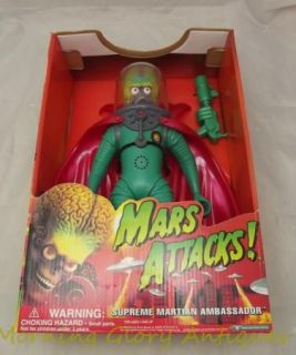 Mars Attacks 12 Martian Supreme Ambassador Never Removed from Box