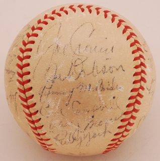 1946 Boston Red Sox Team Signed Baseball Al Champs GAI w Cronin Moses