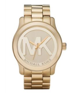 Michael Kors Watch, Womens Runway Gold Plated Stainless Steel