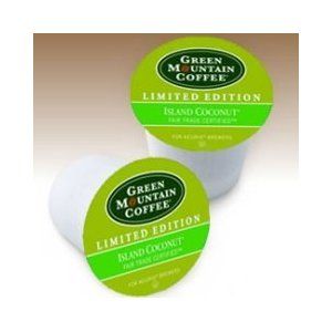 96 K Cups Island Coconut by Green Mountain Coffee for Keurig K Exp. 1