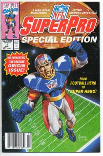 Marvel Comics NFL SUPER PRO SPECIAL EDITION 1991 #1 second printing VF