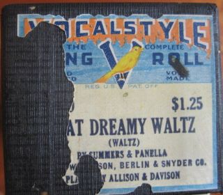 Roll That Dreamy Waltz 11890 Vocalstyle Waltz 1920 Allison