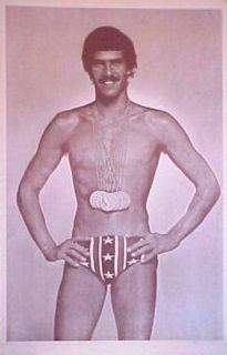 Auth Vintage 1970s Mark Spitz 7 Gold Olympic Poster